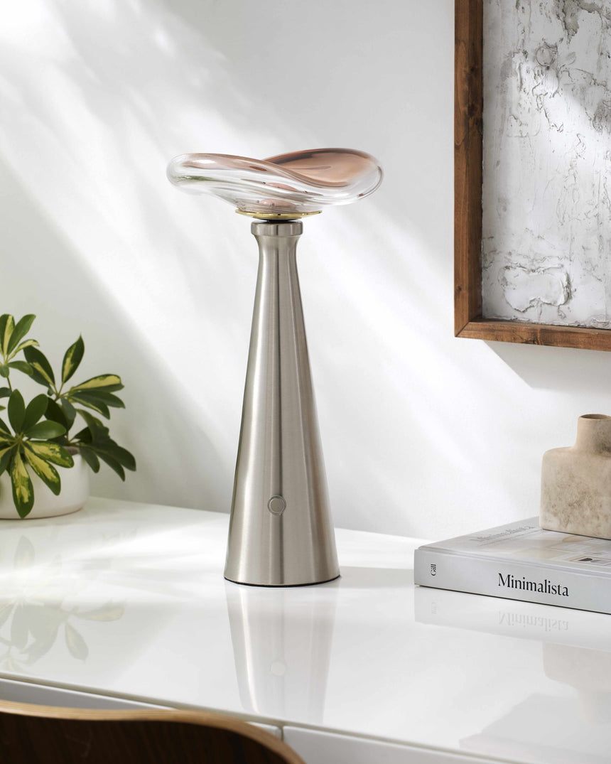 Dinteloord Metallic - Nickel Table Lamp