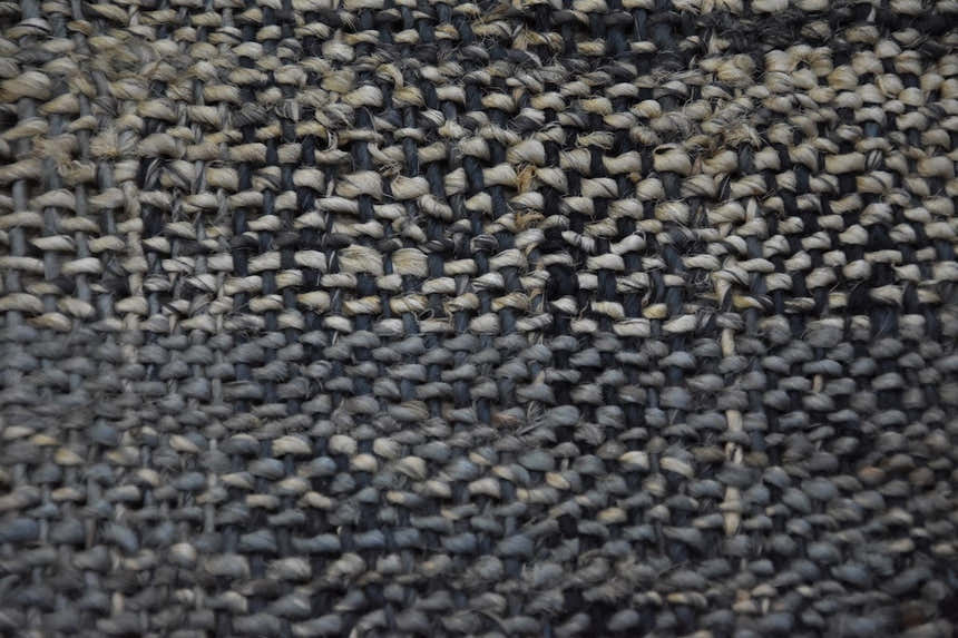 Timbergirl Braided Black Grey 100% Jute Handmade Rug
