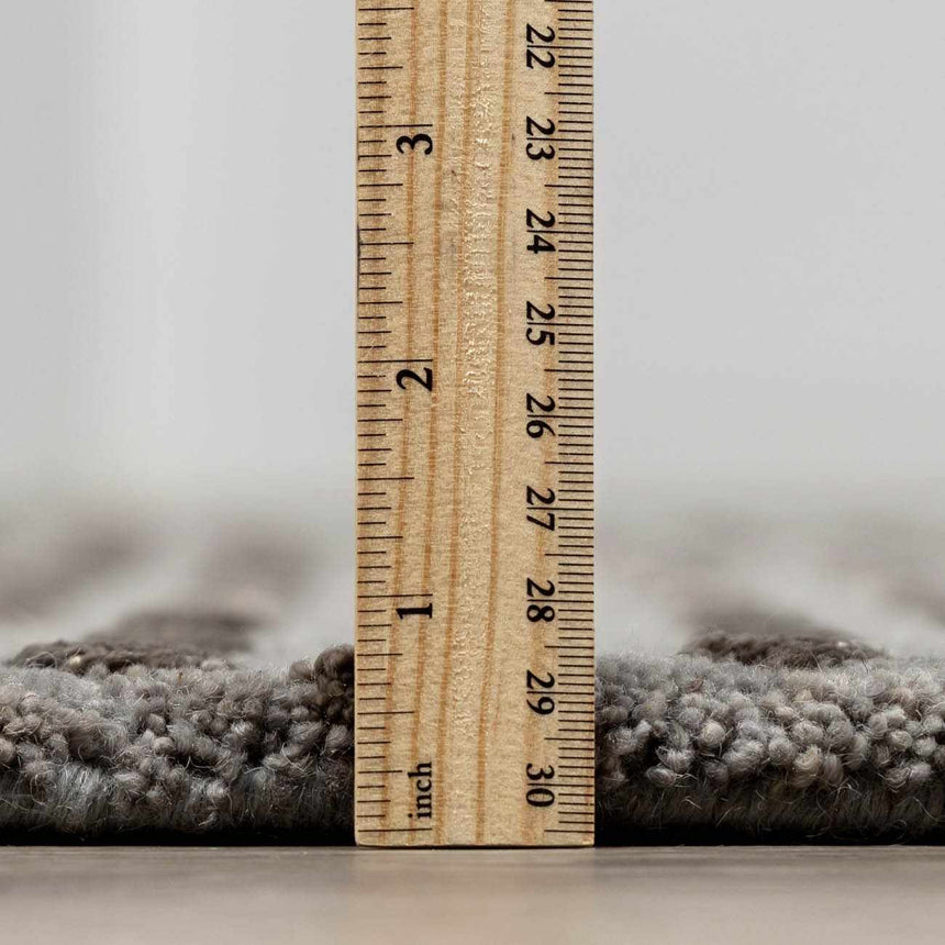 Eldersville Embossed Taupe Premium Viscose&Wool Area Rug