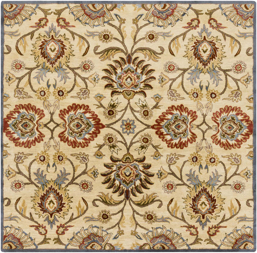 Made to Order Custom Size Conesus Hand Tufted Beige & Rust 1116 Area Rug