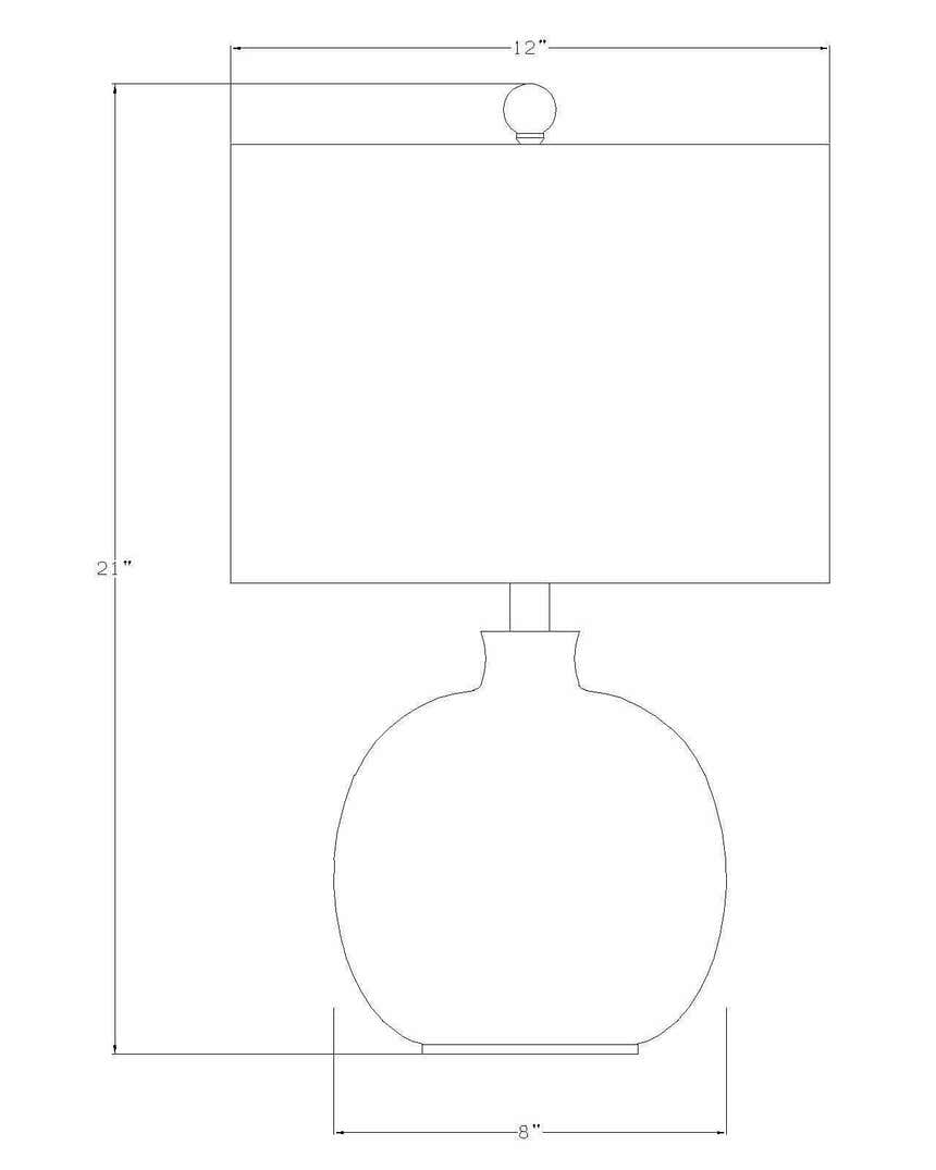Enetai Glass White Table Lamp