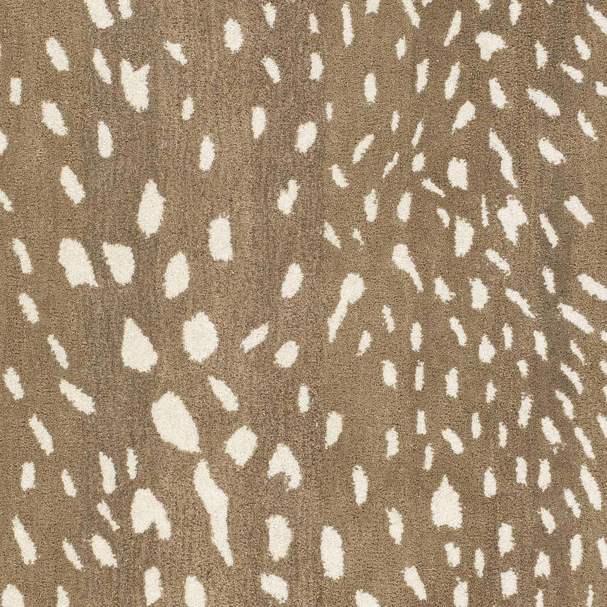Sample Athena Brown Giraffe Print Wool Rug