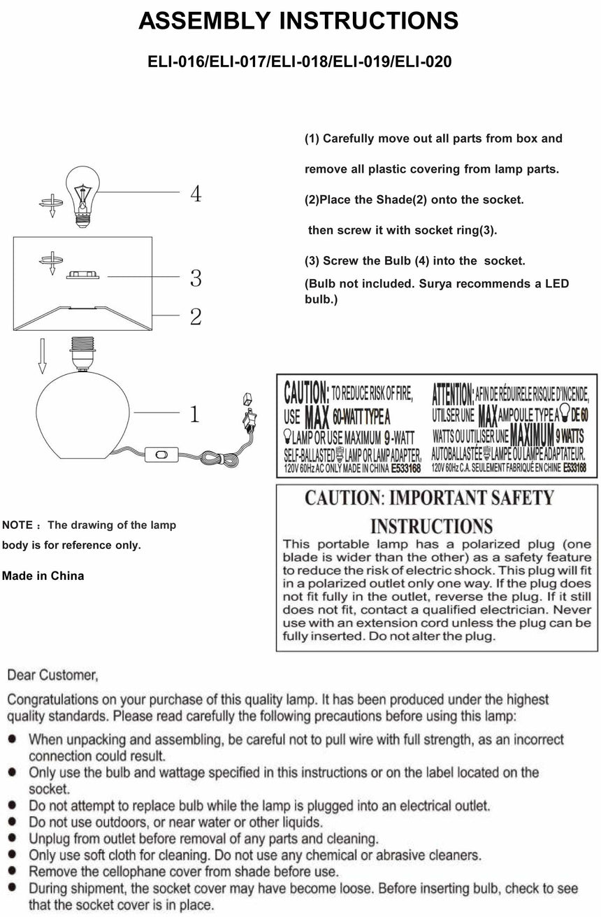 Ferrandina Black Table Lamp