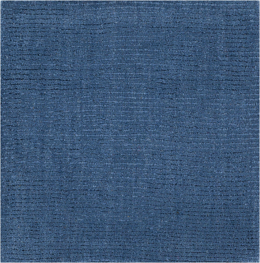 Made to Order Custom Size Brockton Solid Wool Blue Area Rug