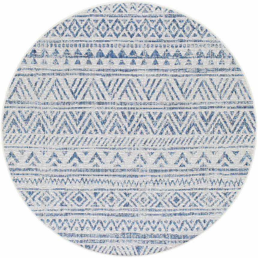 Novato Navy All Over Pattern Performance Rug