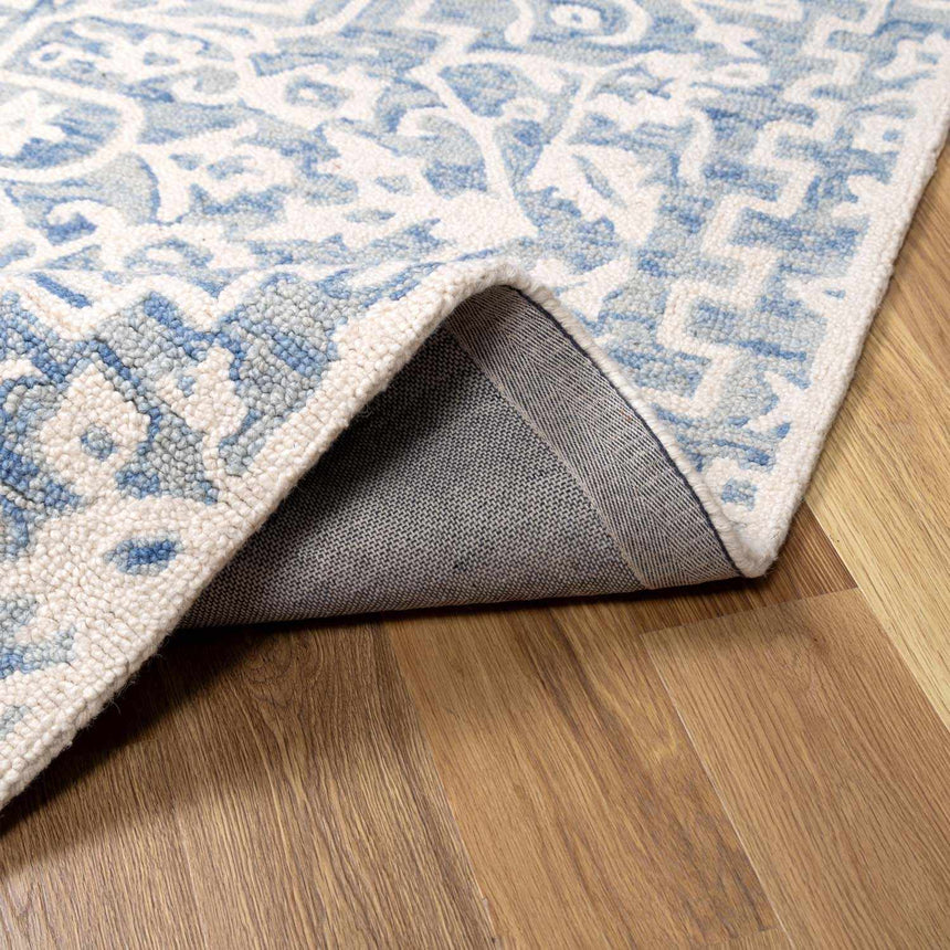 Gagebrook Blue Wool Area Rug