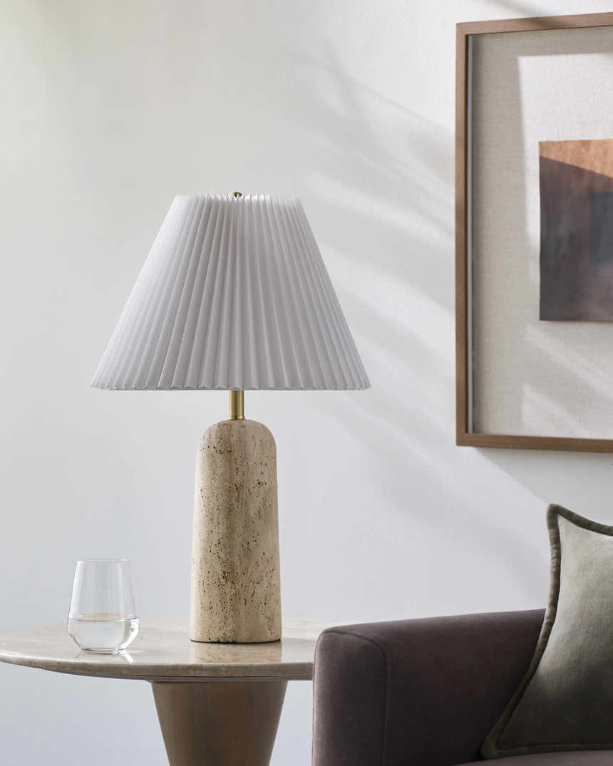 Galey White Alix x Livabliss Autumn Laurel Table Lamp