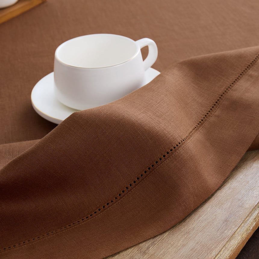 Classic Hemstitch Table Throw