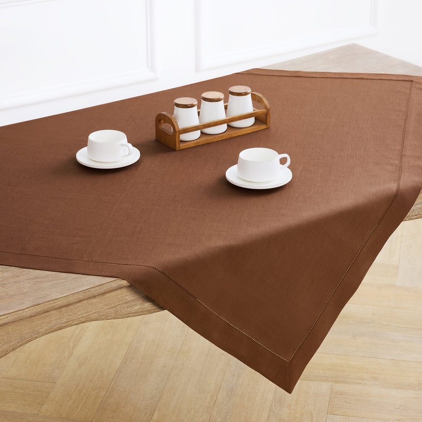 Classic Hemstitch Table Throw