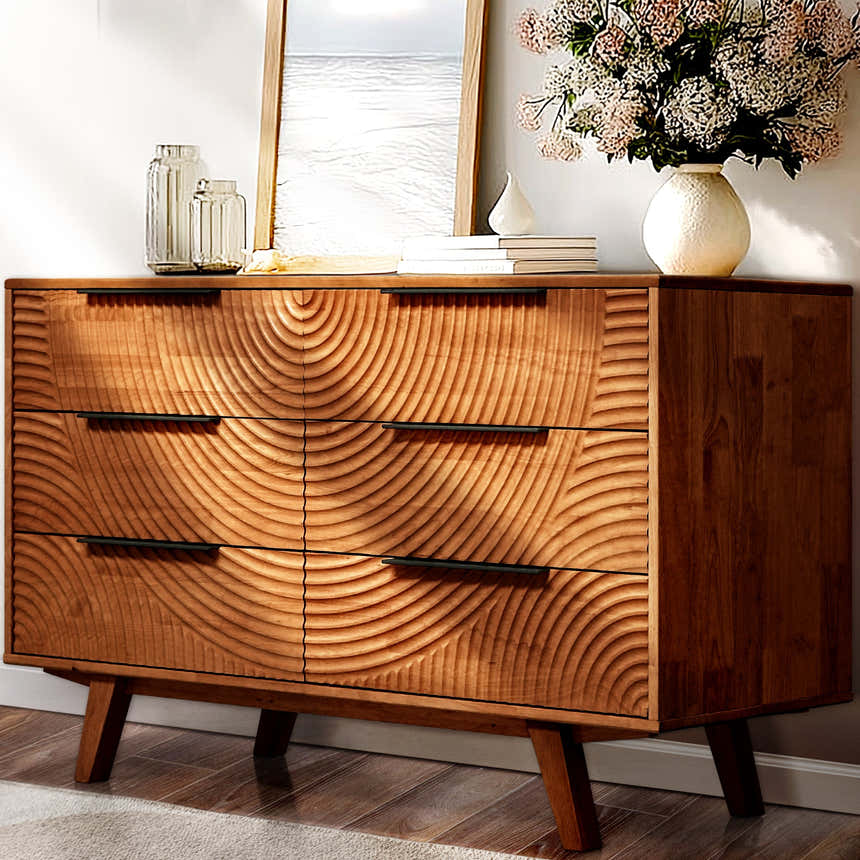 Acacia Harmony Dresser with 6 Drawers