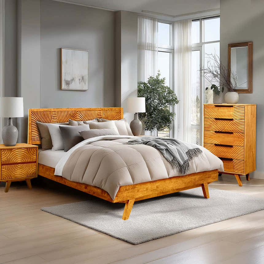 Acacia Harmony Dresser with 5 Drawers