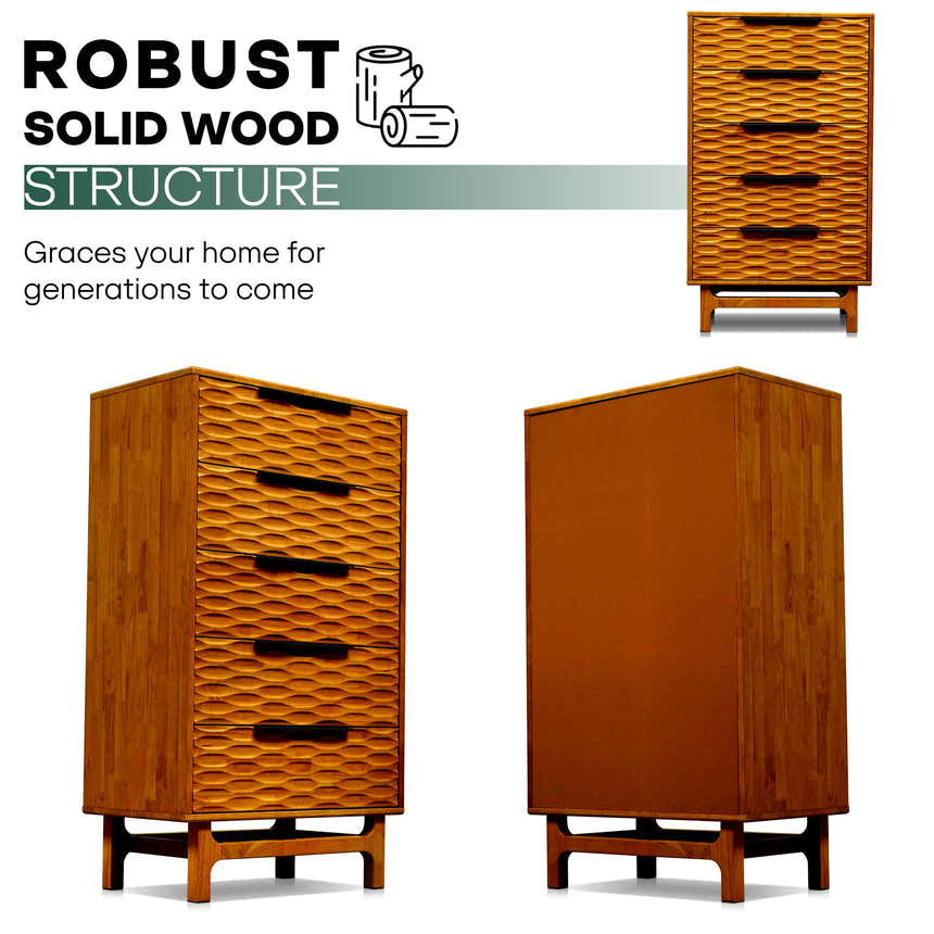 Acacia Elara Dresser with 5 Drawers