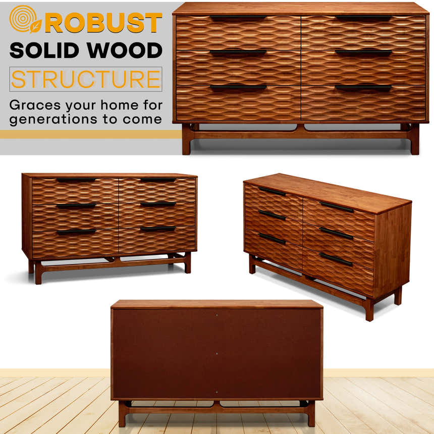 Acacia Elara Dresser with 6 Drawers