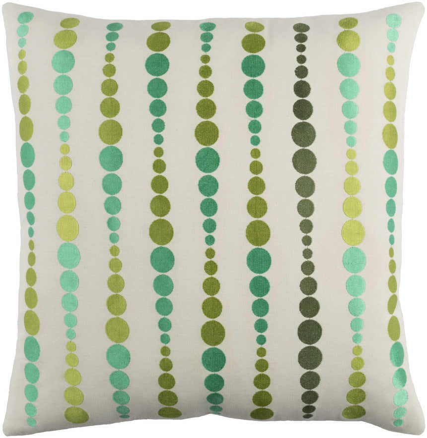 Hannington Green Dotted Accent Pillow - Clearance