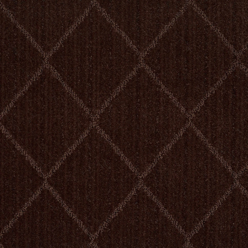 Hawkins Dark Brown Diamond Cut and Sew Custom Rug