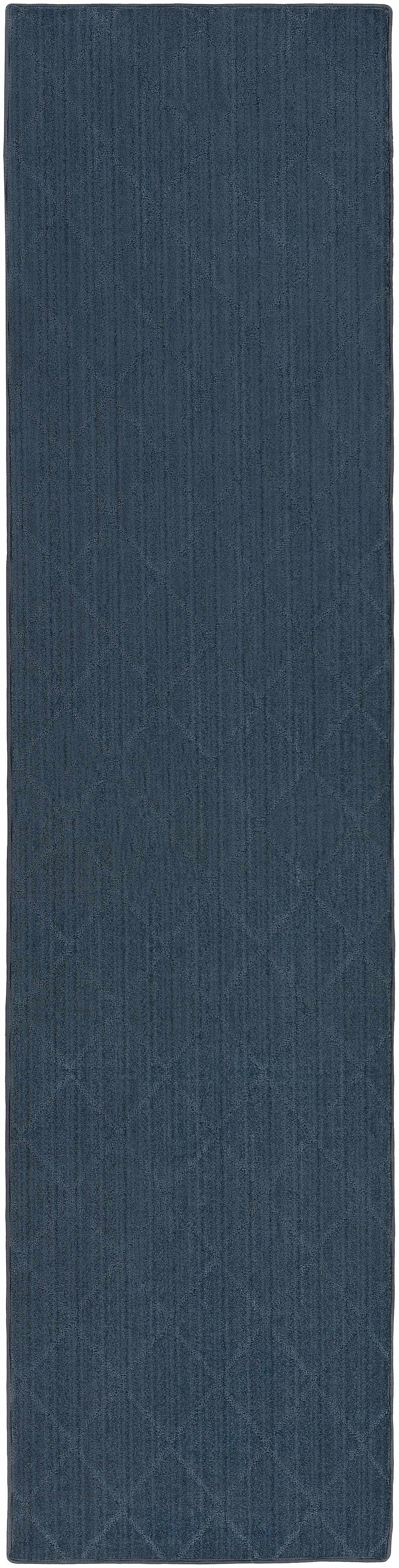 Hawkins Dark Blue Diamond Cut and Sew Custom Rug