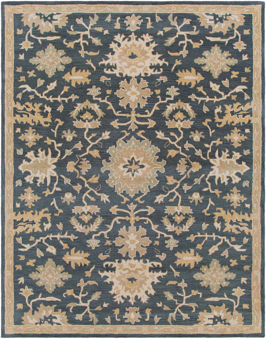 Made to Order Custom Size Hazen Hand Tufted Navy 1154 Area Rug