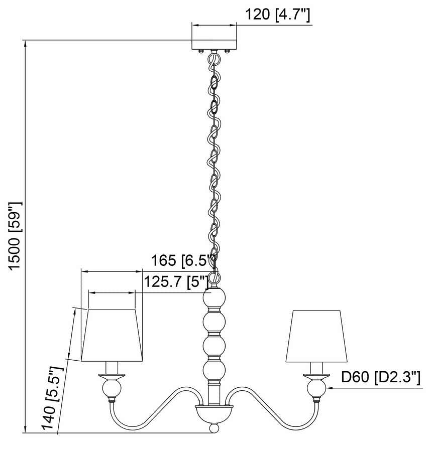 Hengstdal Beige Chandelier