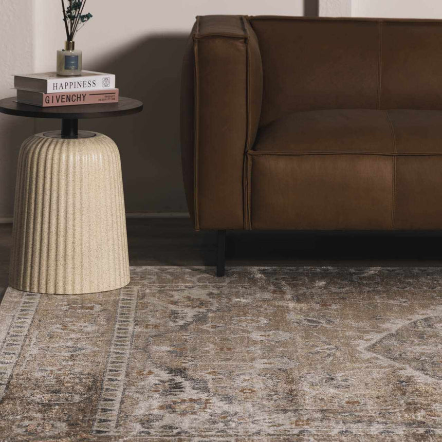 Hiti Beige Flat Pile Washable Rug