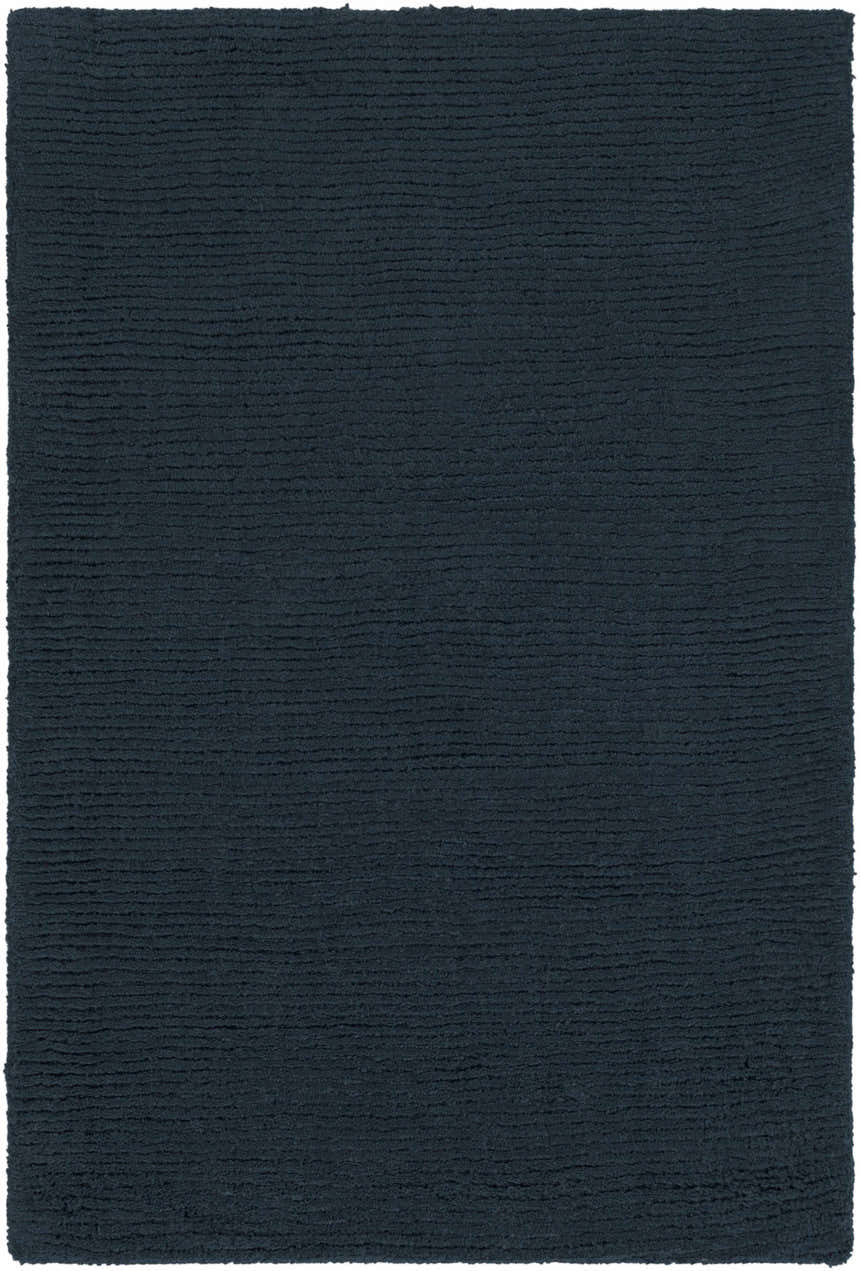 Made to Order Custom Size Brockton Solid Wool Dark Blue Area Rug