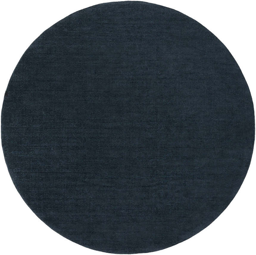 Made to Order Custom Size Brockton Solid Wool Dark Blue Area Rug