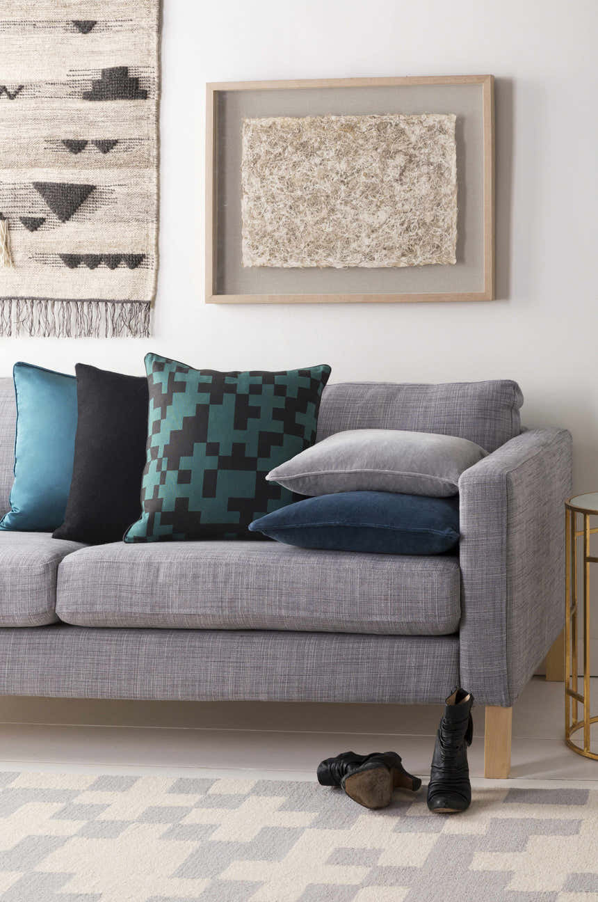 Howertons Teal Geometric Accent Pillow - Clearance