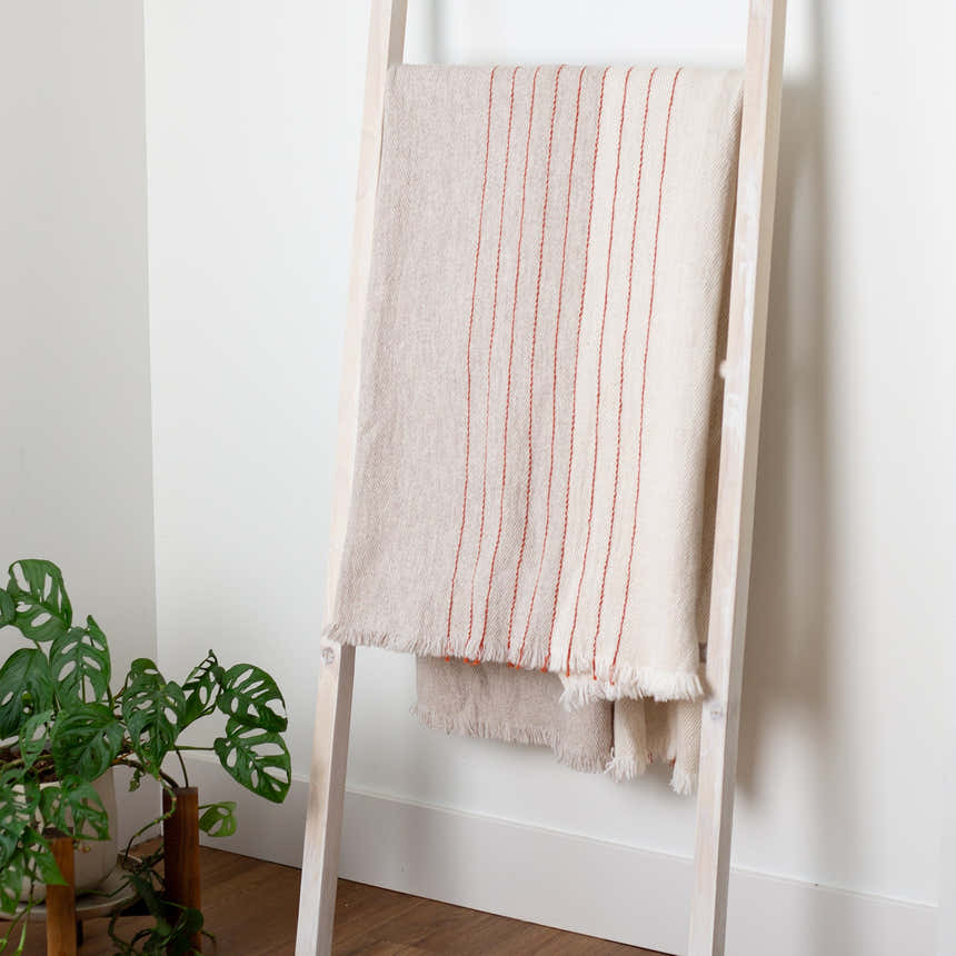 Horizon Throw - Cream, beige and rust