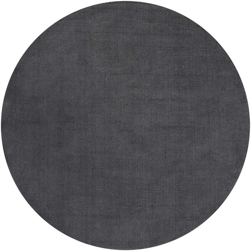 Made to Order Custom Size Brockton Solid Wool Charcoal Area Rug