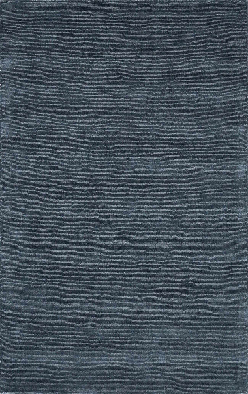 Brockton Solid Night Blue Wool Rug