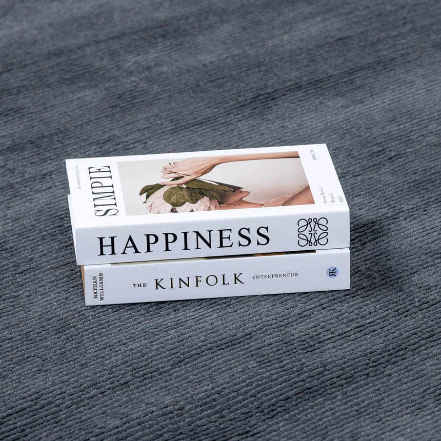 Made to Order Custom Size Brockton Solid Wool Charcoal Area Rug