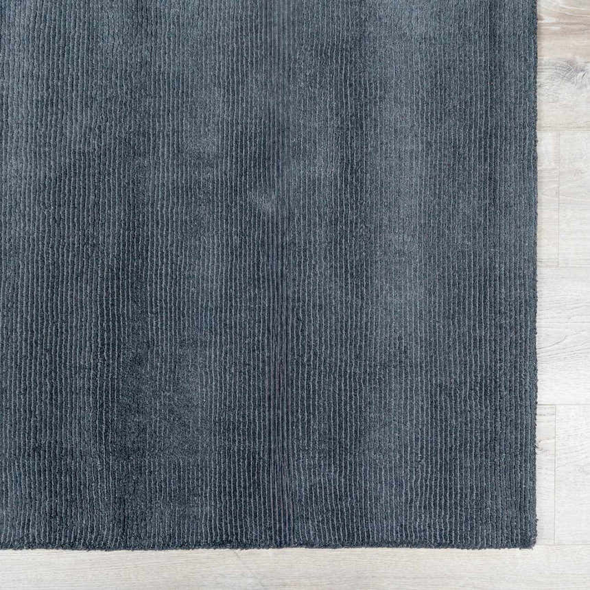 Made to Order Custom Size Brockton Solid Wool Charcoal Area Rug