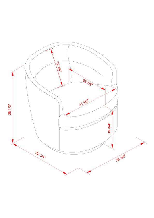 Hithadhoo Dark Red Swivel Chair