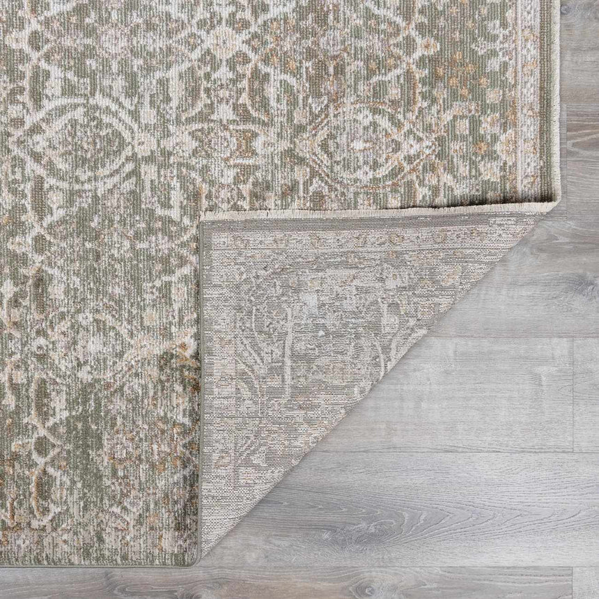 Galey Alix x Livabliss Vintage Oriental Boho Olive/Medium Brown Myrtle Avenue VI Area Rug