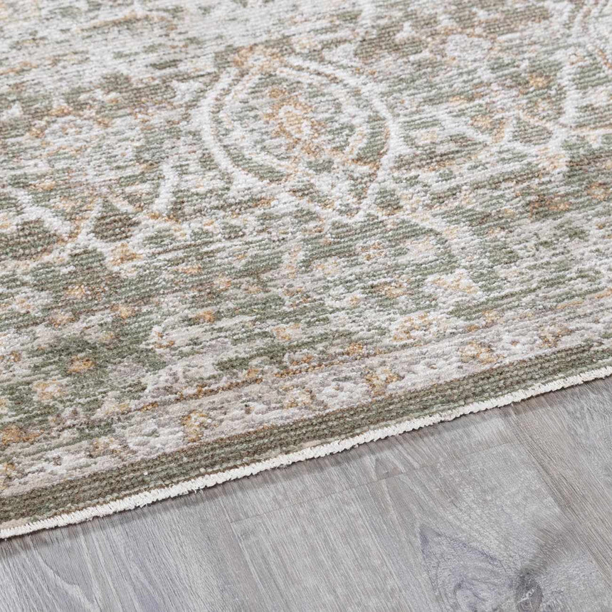 Galey Alix x Livabliss Vintage Oriental Boho Olive/Medium Brown Myrtle Avenue VI Area Rug