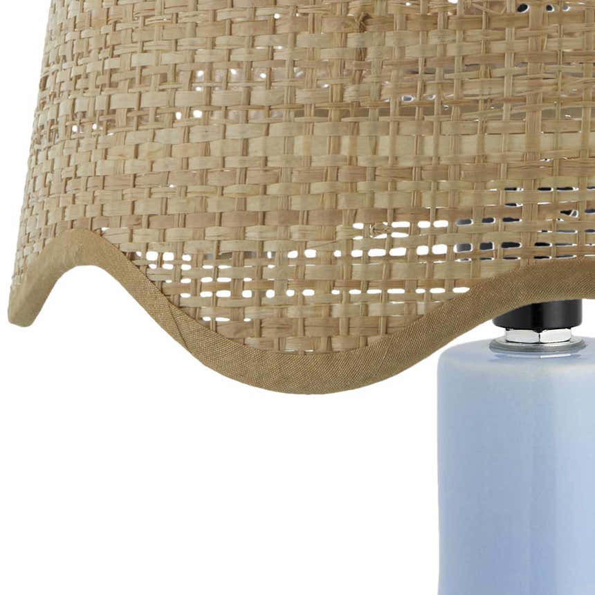 Atenxoxola Blue Peach Table Lamp