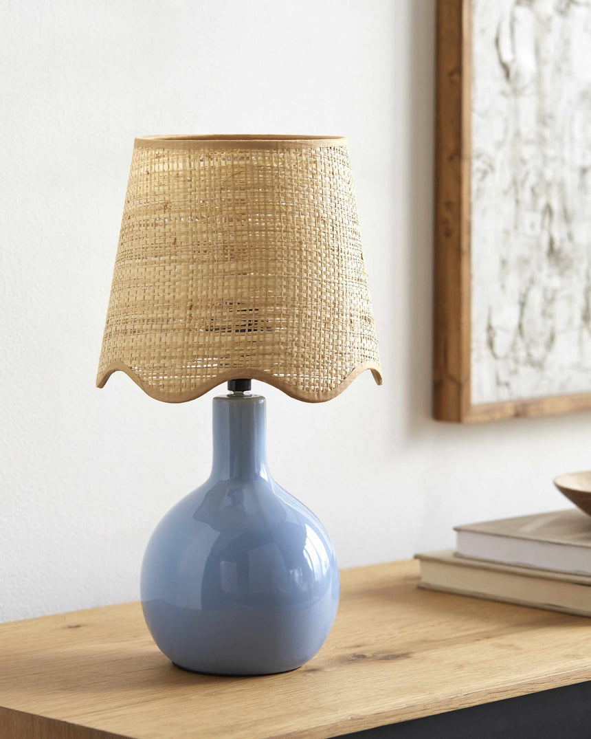 Atenxoxola Blue Peach Table Lamp