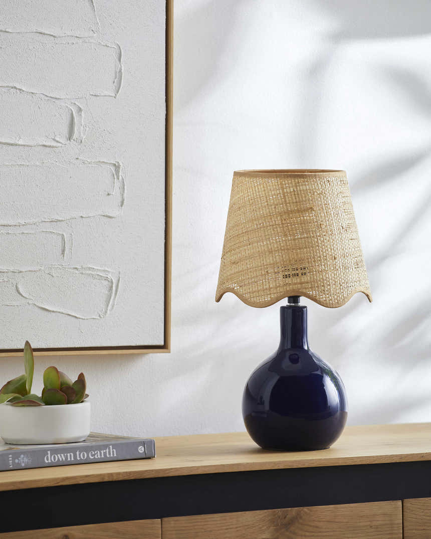 Atenxoxola Navy Peach Table Lamp