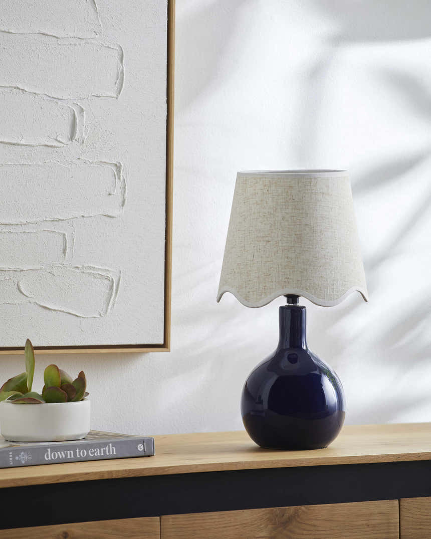Atenxoxola Navy Translucent Table Lamp