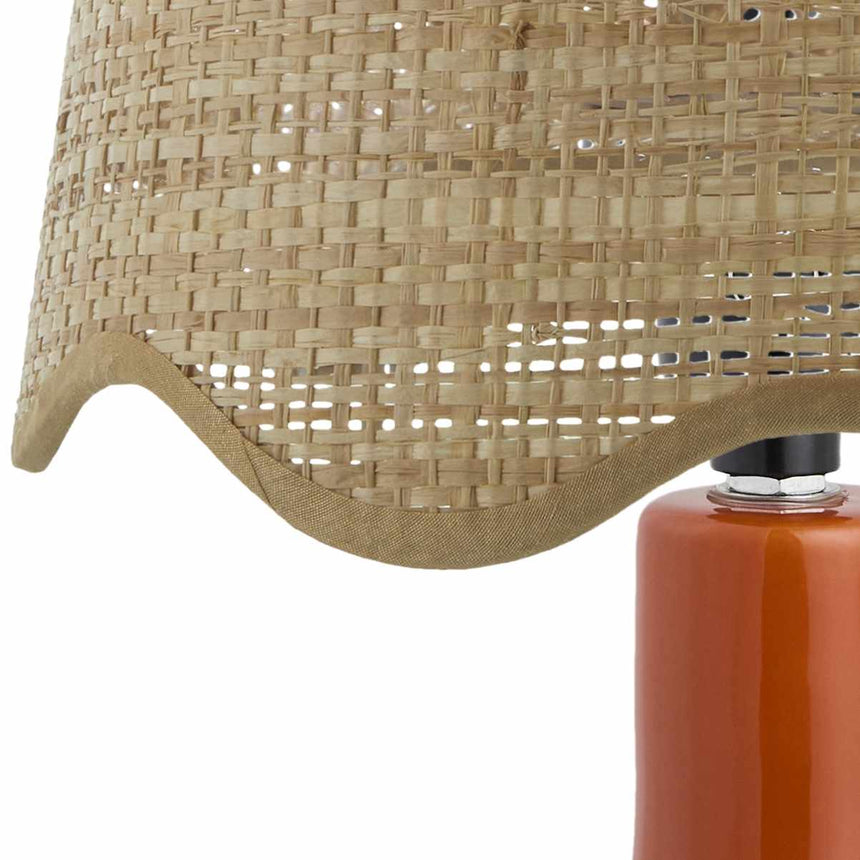 Atenxoxola Red Peach Table Lamp