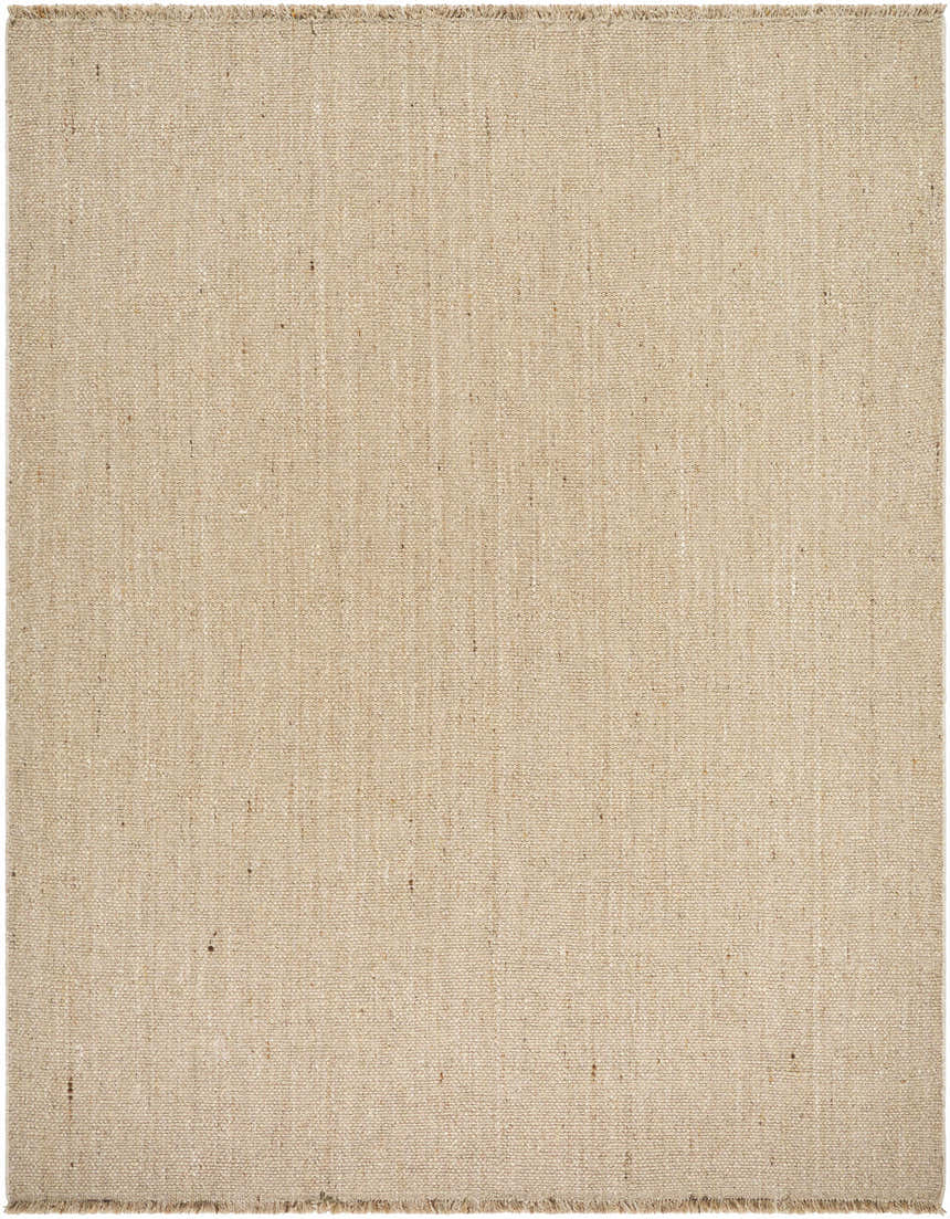 Close-up of the Cilaa Modern Hand Woven Wool Area Rug, showcasing its natural beige color and subtle woven texture. Design-Rectangle-810