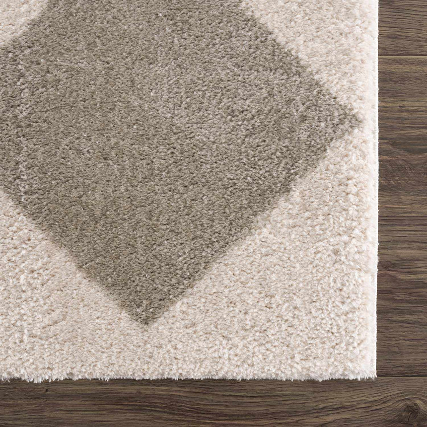 Arilla Gray Washable Diamond Area Rug