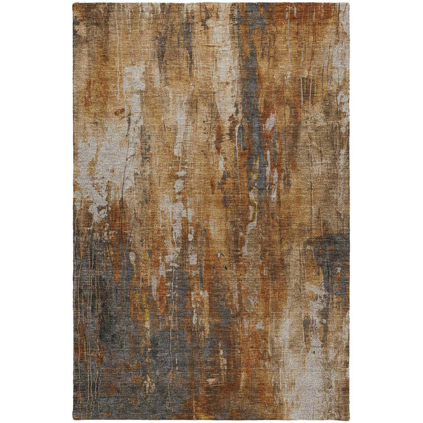 Dalyn Luxury Kochi KC10 Rust Area Rug with beige, caramel, rust, and taupe abstract pattern.