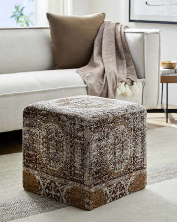 Gretna Brown Ottoman Pouf