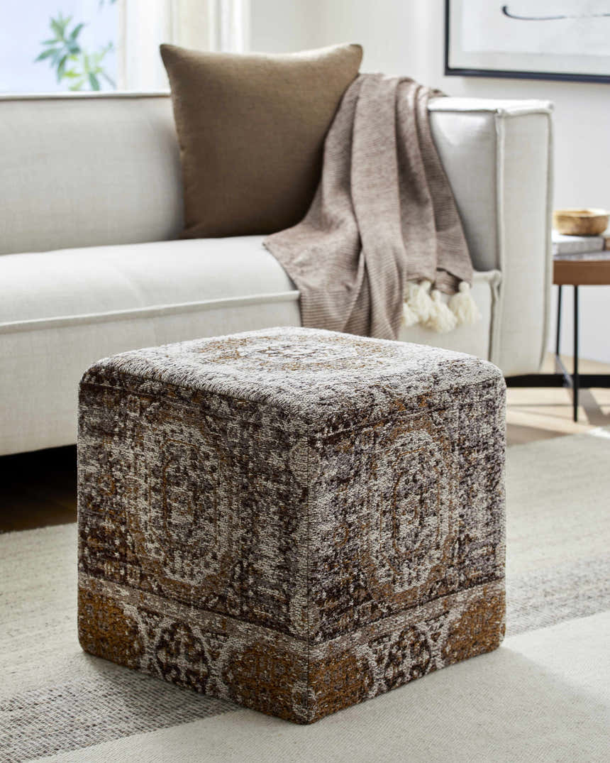 Gretna Brown Ottoman Pouf