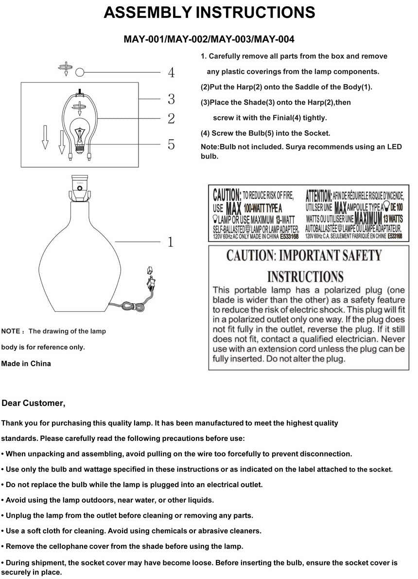 Kolomyagi White Table Lamp