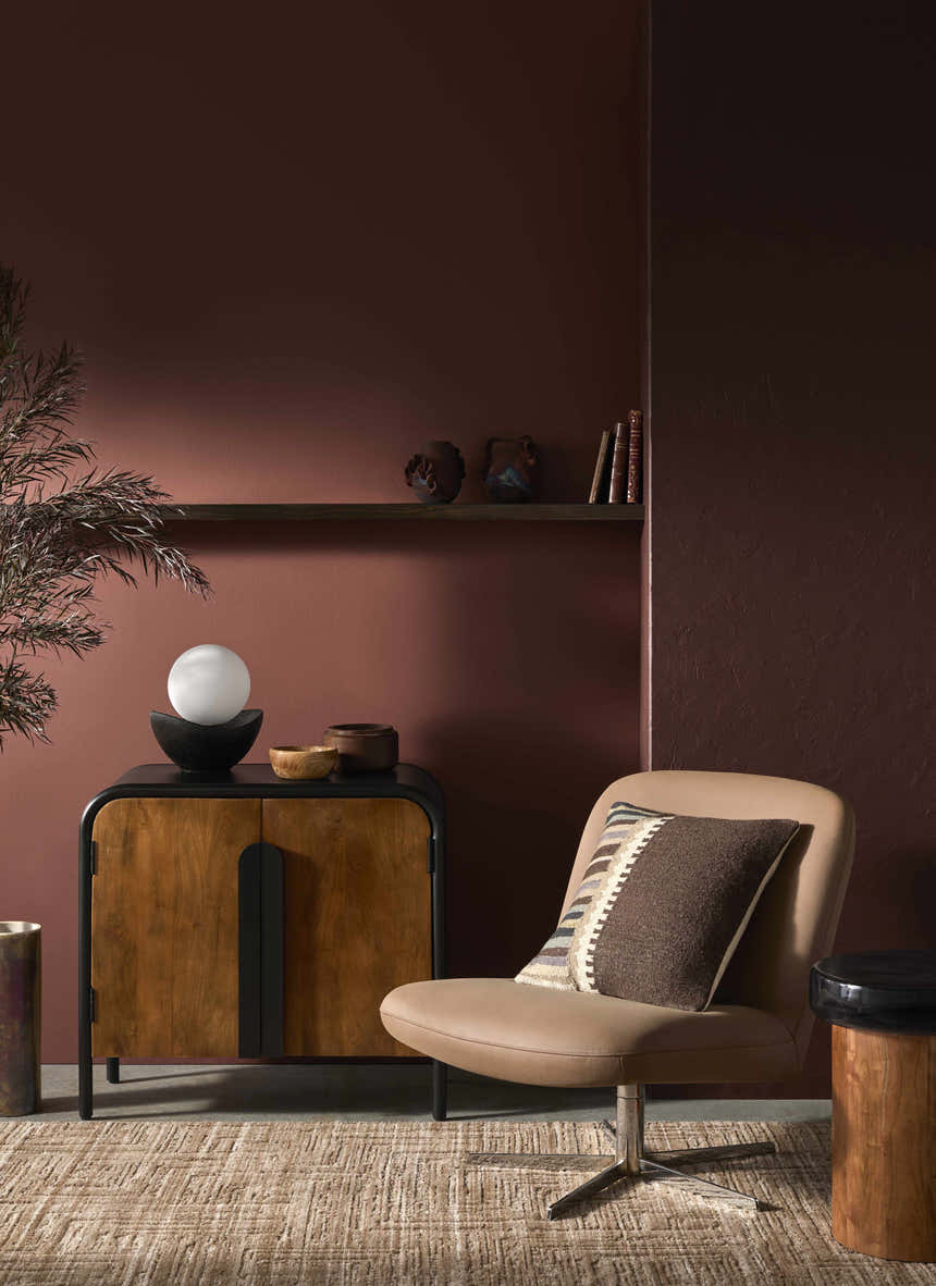 Kushinagar Light Brown Swivel Chair - Clearance