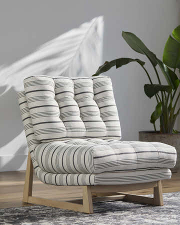 Kitanagoya Taupe Armless Accent Chair