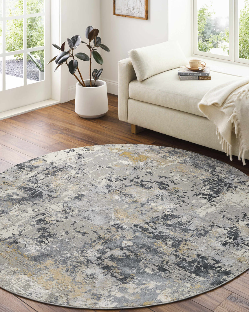 Lenzburg Faux Silk Abstract Rug