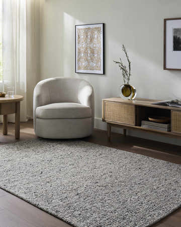 Made to Order Custom Size Winta Charcoal Wool Area Rug