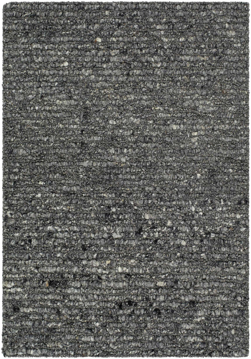 Made to Order Custom Size Winta Black Wool Area Rug